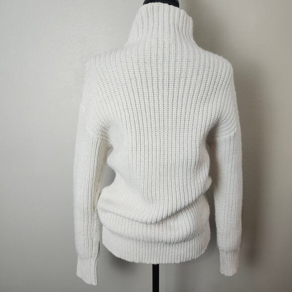 GAP Women's Mock Neck Wool Alpaca Blend X-Small Cream Sweater - Picture 5 of 10